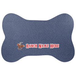 Western Ranch Bone Shaped Dog Food Mat (Large) (Personalized)