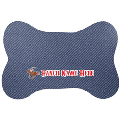 Western Ranch Bone Shaped Dog Food Mat (Personalized)