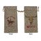 Western Ranch Large Burlap Gift Bags - Front & Back