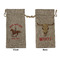 Western Ranch Large Burlap Gift Bag - Front & Back (Personalized)