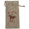 Western Ranch Large Burlap Gift Bag - Front (Personalized)