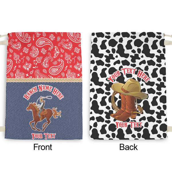 Western Ranch Large Laundry Bag - Front & Back View