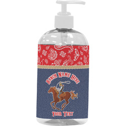 Western Ranch Plastic Soap / Lotion Dispenser (16 oz - Large - White) (Personalized)