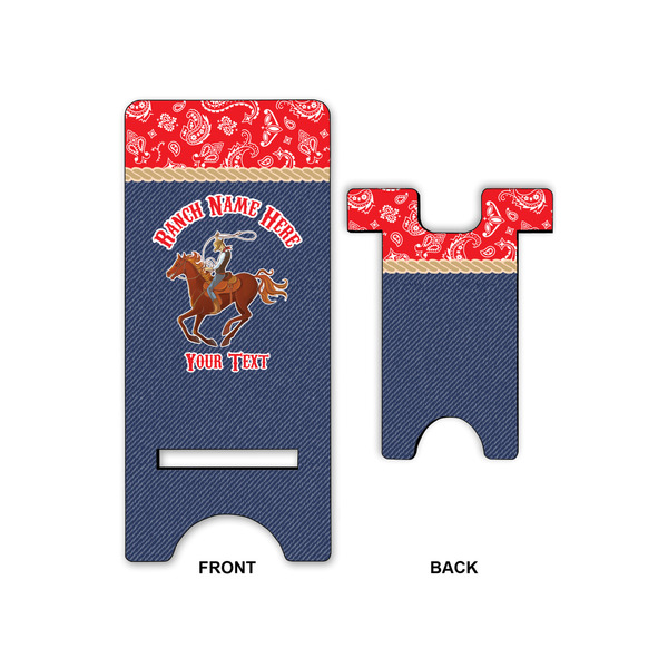 Western Ranch Large Phone Stand - Front & Back