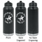 Western Ranch Laser Engraved Water Bottles - 2 Styles - Front & Back View