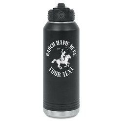 Western Ranch Water Bottle - Laser Engraved - Front (Personalized)
