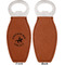 Western Ranch Leather Bar Bottle Opener - Front and Back (single sided)