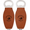 Western Ranch Leather Bar Bottle Opener - Front and Back