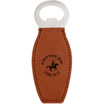 Western Ranch Leatherette Bottle Opener - Single Sided (Personalized)
