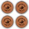 Western Ranch Leather Coaster Set of 4
