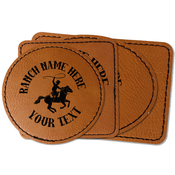 Custom Western Ranch Faux Leather Iron On Patch (Personalized)