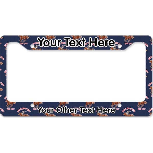 Custom Western Ranch License Plate Frame - Style B (Personalized)