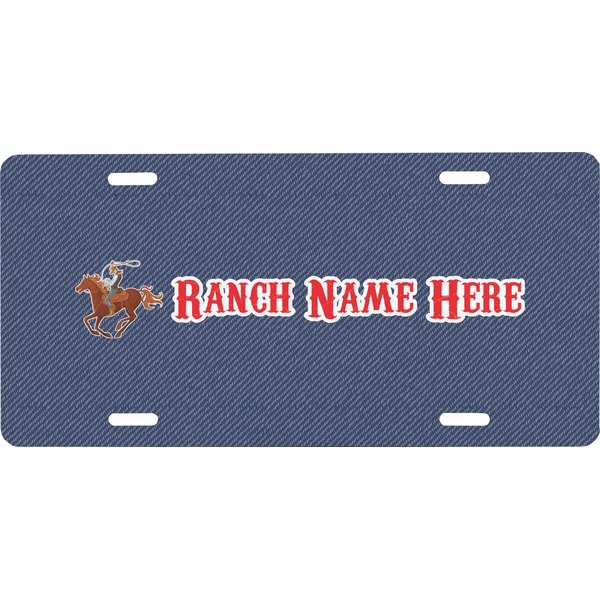 Custom Western Ranch Front License Plate (Personalized)