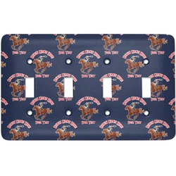 Western Ranch Light Switch Cover (4 Toggle Plate) (Personalized)