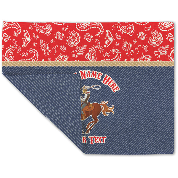 Custom Western Ranch Double-Sided Linen Placemat - Single w/ Name or Text