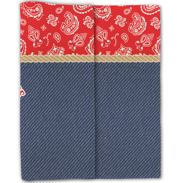 Western Ranch Linen Placemat - Folded Half (double sided)