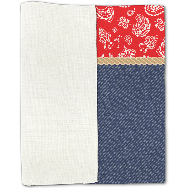 Western Ranch Linen Placemat - Folded Half