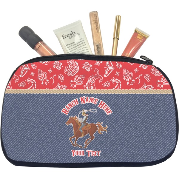 Custom Western Ranch Makeup / Cosmetic Bag - Medium (Personalized)