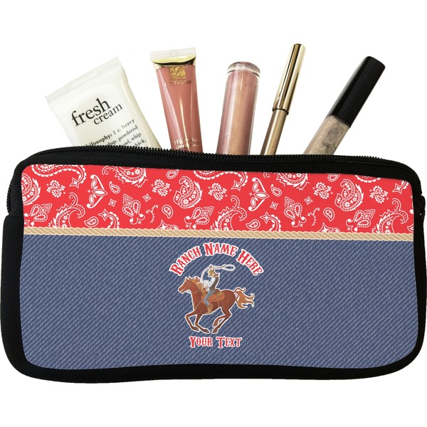 Custom Western Ranch Makeup / Cosmetic Bag - Small (Personalized)