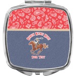 Western Ranch Compact Makeup Mirror (Personalized)