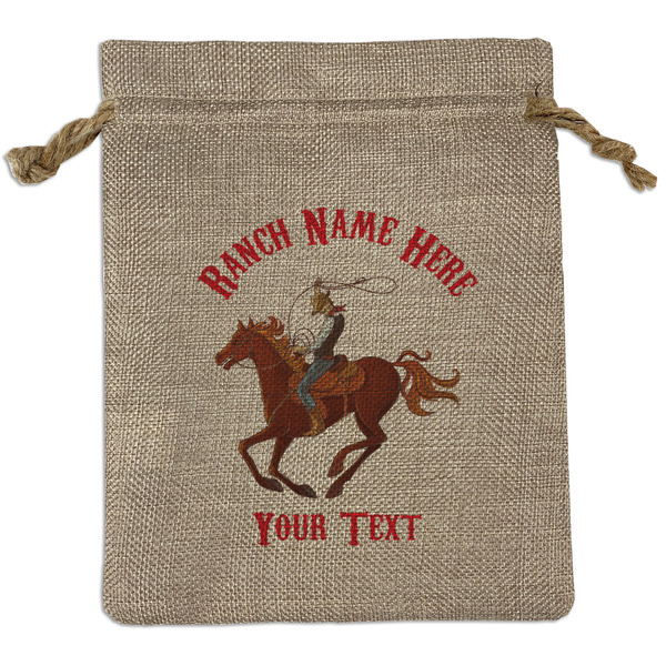 Custom Western Ranch Burlap Gift Bag (Personalized)