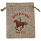 Western Ranch Medium Burlap Gift Bag - Front