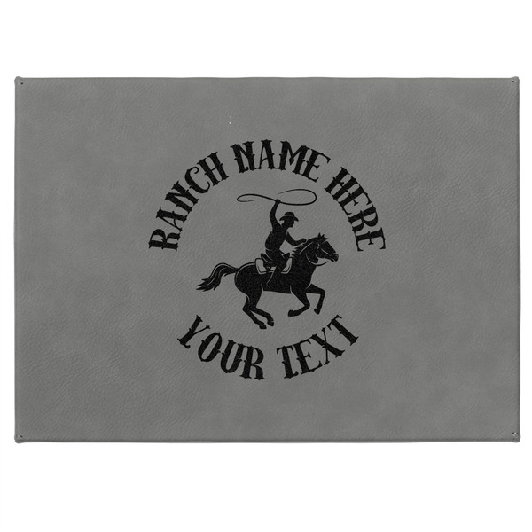 Western Ranch Medium Gift Box with Engraved Leather Lid - Approval