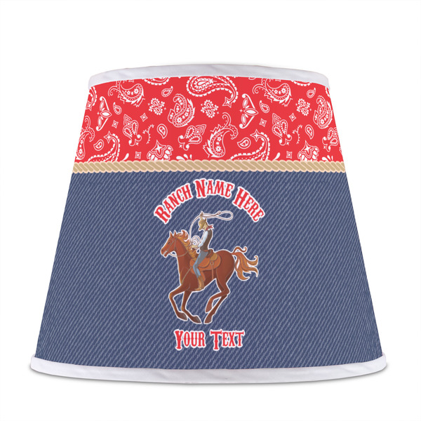 Western Ranch Poly Film Empire Lampshade - Front View