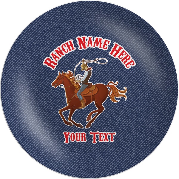 Custom Western Ranch Melamine Plate (Personalized)