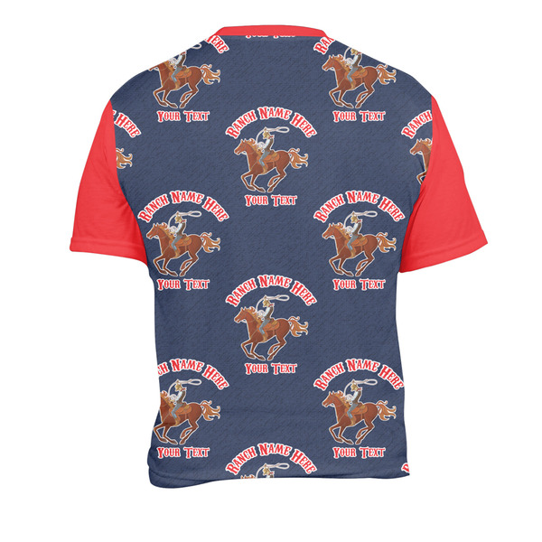 Western Ranch Men's Crew Neck T Shirt Medium - Back