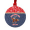 Western Ranch Metal Ball Ornament - Front