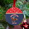 Western Ranch Metal Ball Ornament - Lifestyle