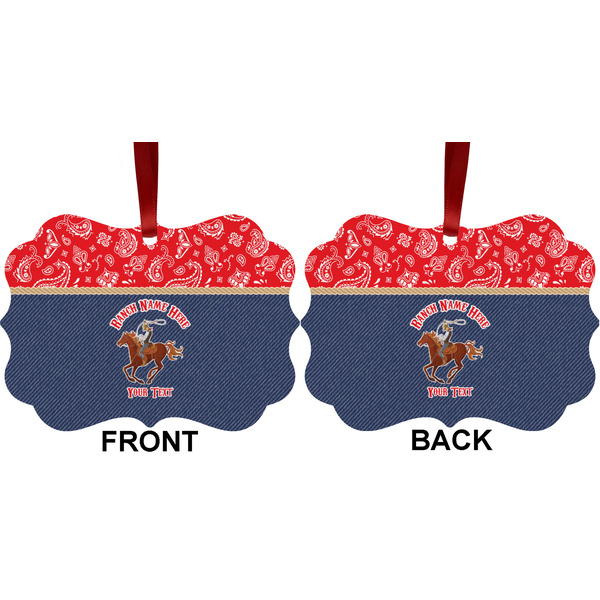 Western Ranch Metal Benilux Ornament - Front and Back (APPROVAL)