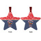 Western Ranch Metal Star Ornament - Front and Back