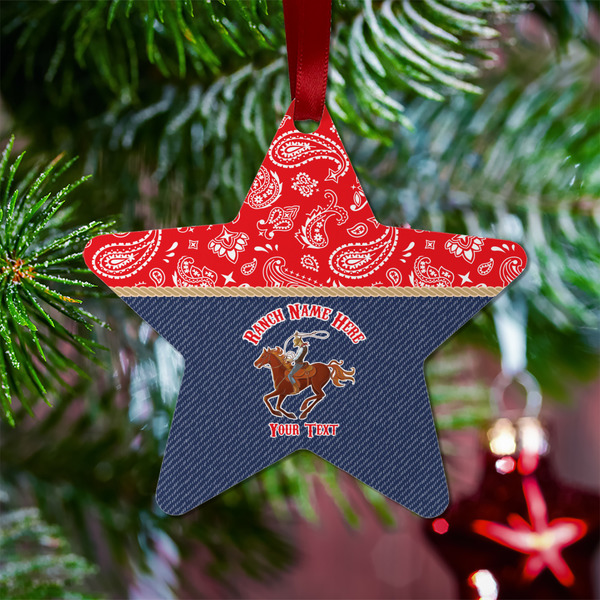 Western Ranch Metal Star Ornament - Lifestyle