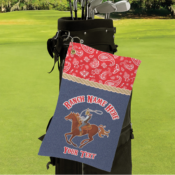 Western Ranch Microfiber Golf Towels - Small - LIFESTYLE