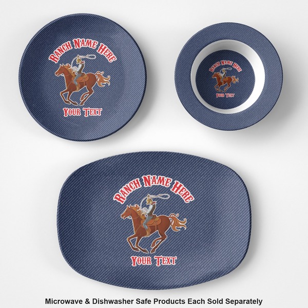 Western Ranch Microwave & Dishwasher Safe CP Plastic Dishware - Group