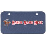 Western Ranch Mini/Bicycle License Plate (2 Holes) (Personalized)