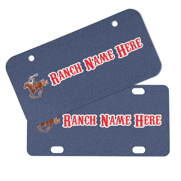 Western Ranch Mini License Plates - MAIN (4 and 2 Holes)