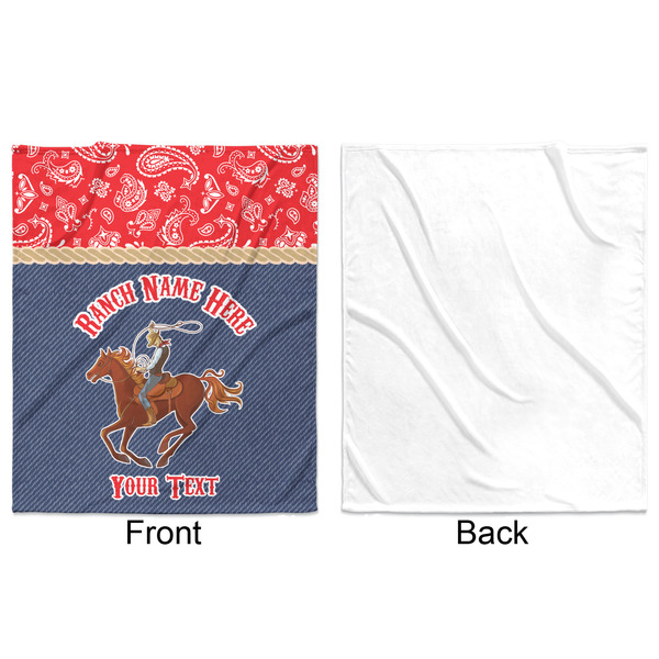 Western Ranch Minky Blanket - 50"x60" - Single Sided - Front & Back