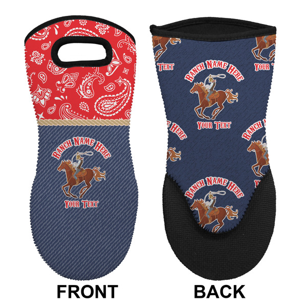 Western Ranch Neoprene Oven Mitt (Front & Back)