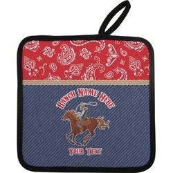 Western Ranch Pot Holder w/ Name or Text