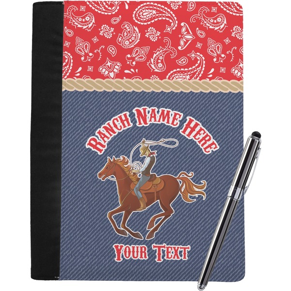 Custom Western Ranch Notebook Padfolio - Large w/ Name or Text