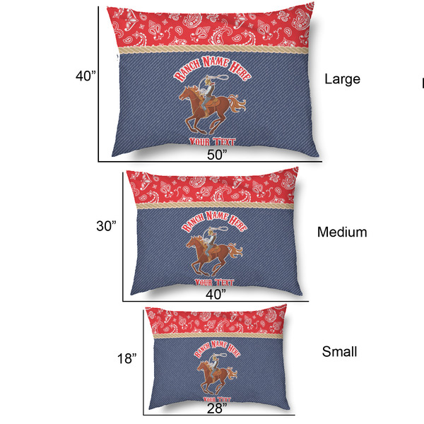 Western Ranch Outdoor Dog Beds - SIZE CHART