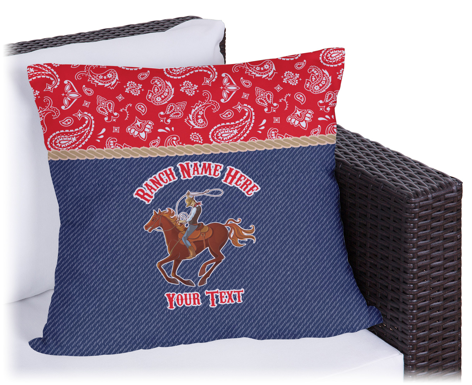 Western Ranch Outdoor Pillow (Personalized) YouCustomizeIt