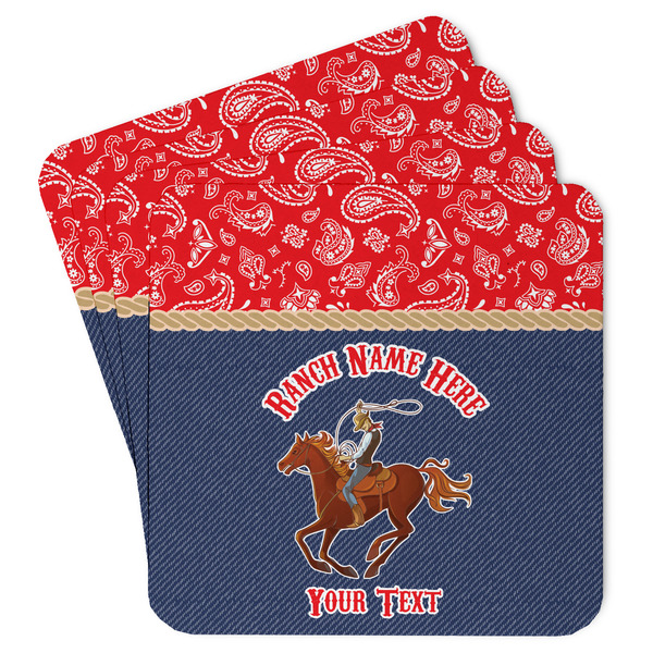 Custom Western Ranch Paper Coasters w/ Name or Text