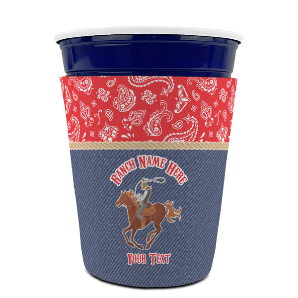 Western Ranch Party Cup Sleeves - without bottom - FRONT (on cup)