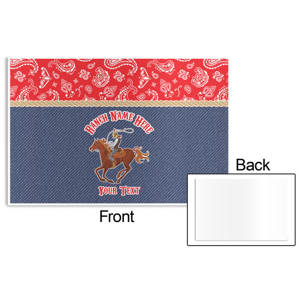 Western Ranch Disposable Paper Placemat - Front & Back