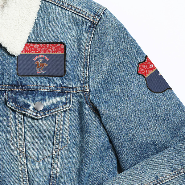Western Ranch Patches Lifestyle Jean Jacket Detail