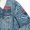 Western Ranch Patches Lifestyle Jean Jacket Detail